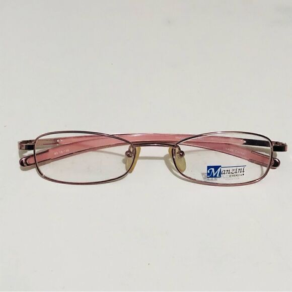 Manzini Eyewear Pink Gold Oval Sunglasses Frames - Picture 2 of 6